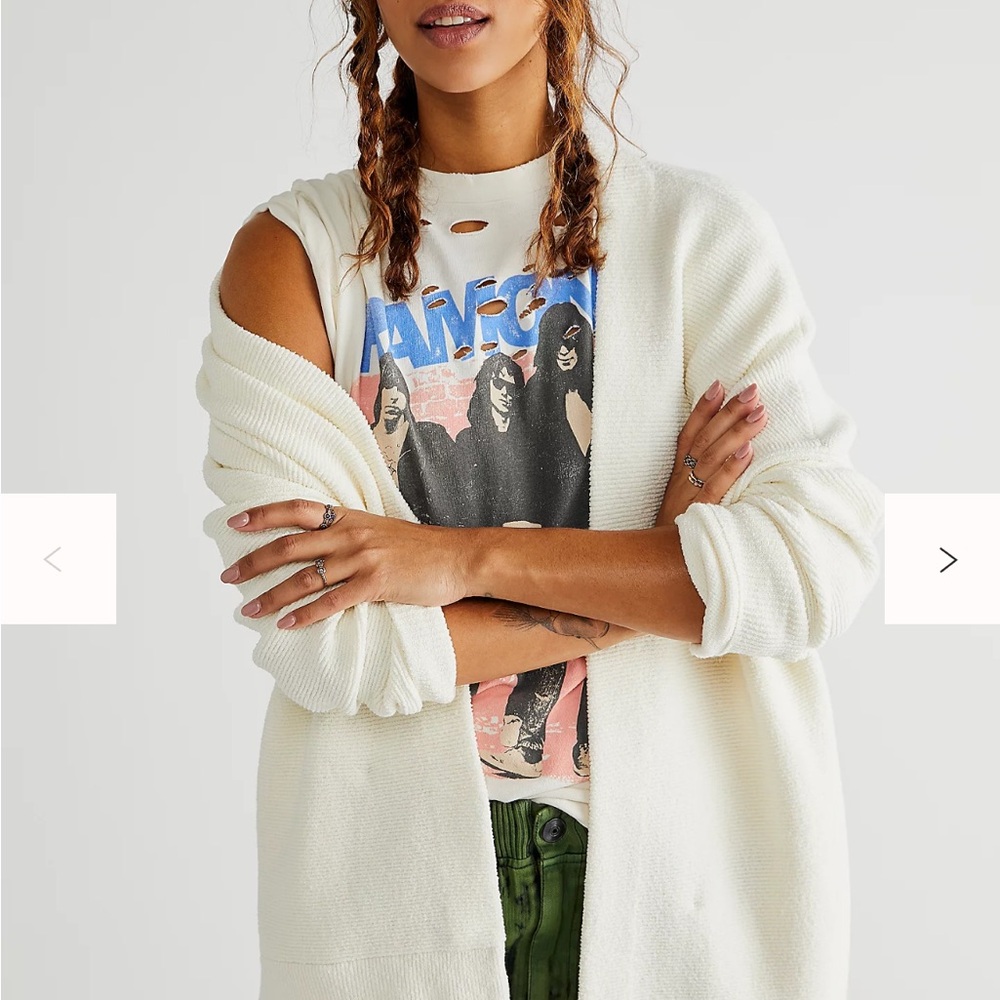 Free People Ottoman Cardigan - Ecru